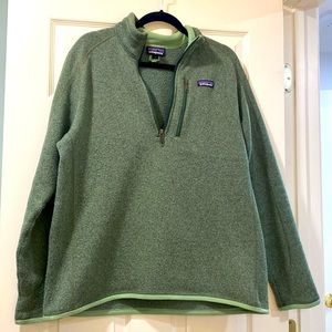 Green Patagonia Better Sweater Fleece - 1/4 Zip, Size LG